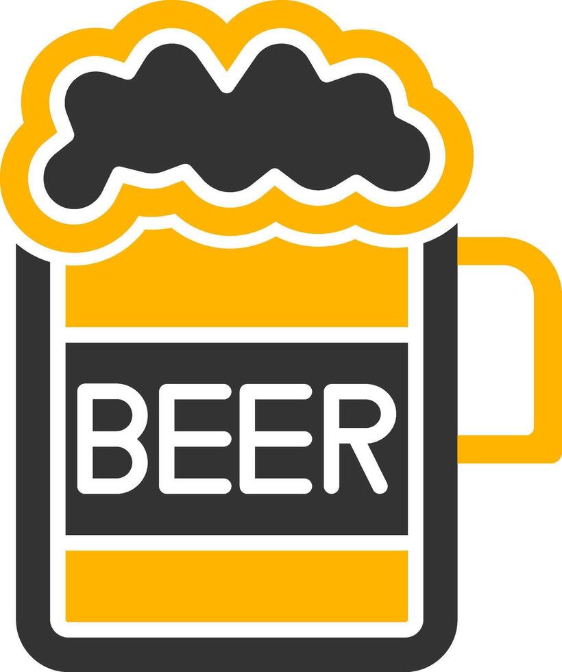 Beer Glyph Two Color Icon vector