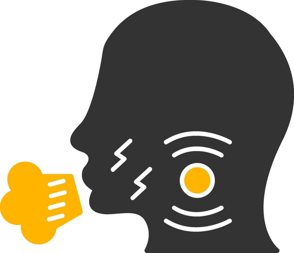 Cough Glyph Two Color Icon vector