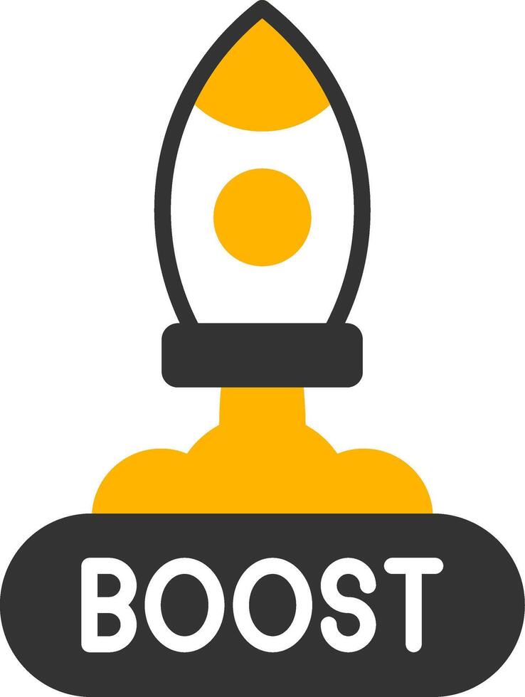 Boost Glyph Two Color Icon vector