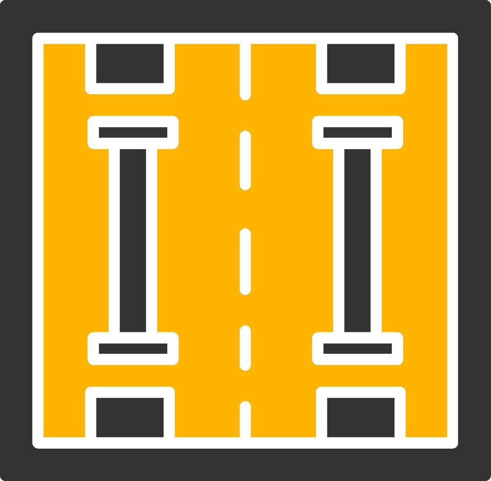 Lane Glyph Two Color Icon vector
