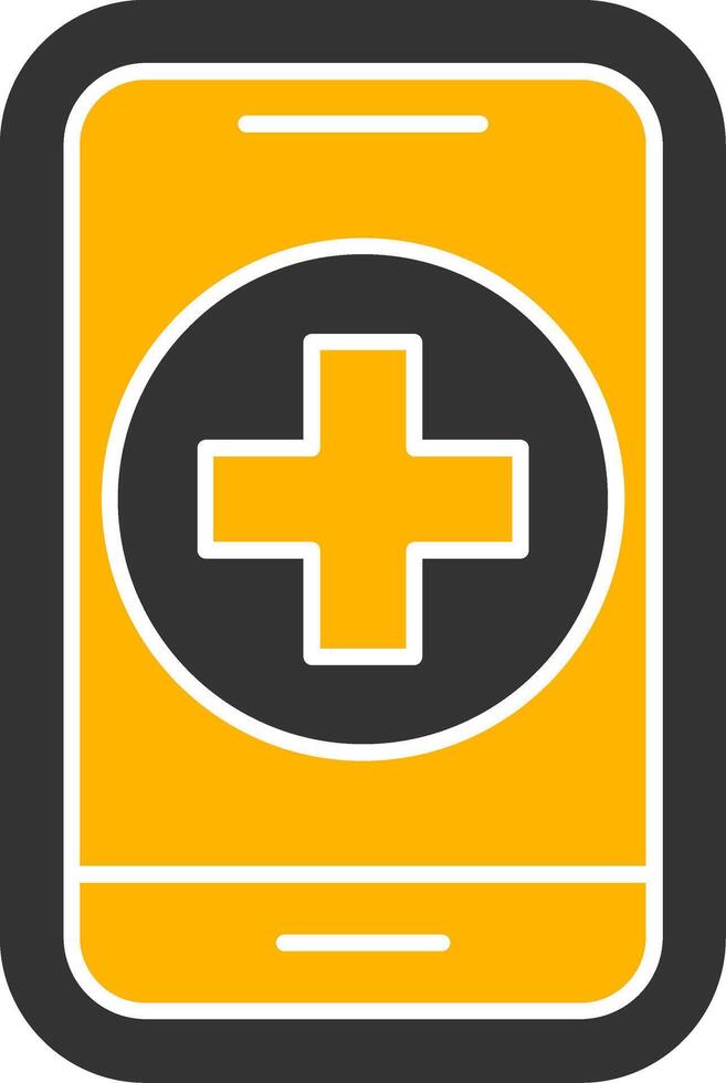 Mobile Phone Glyph Two Color Icon vector