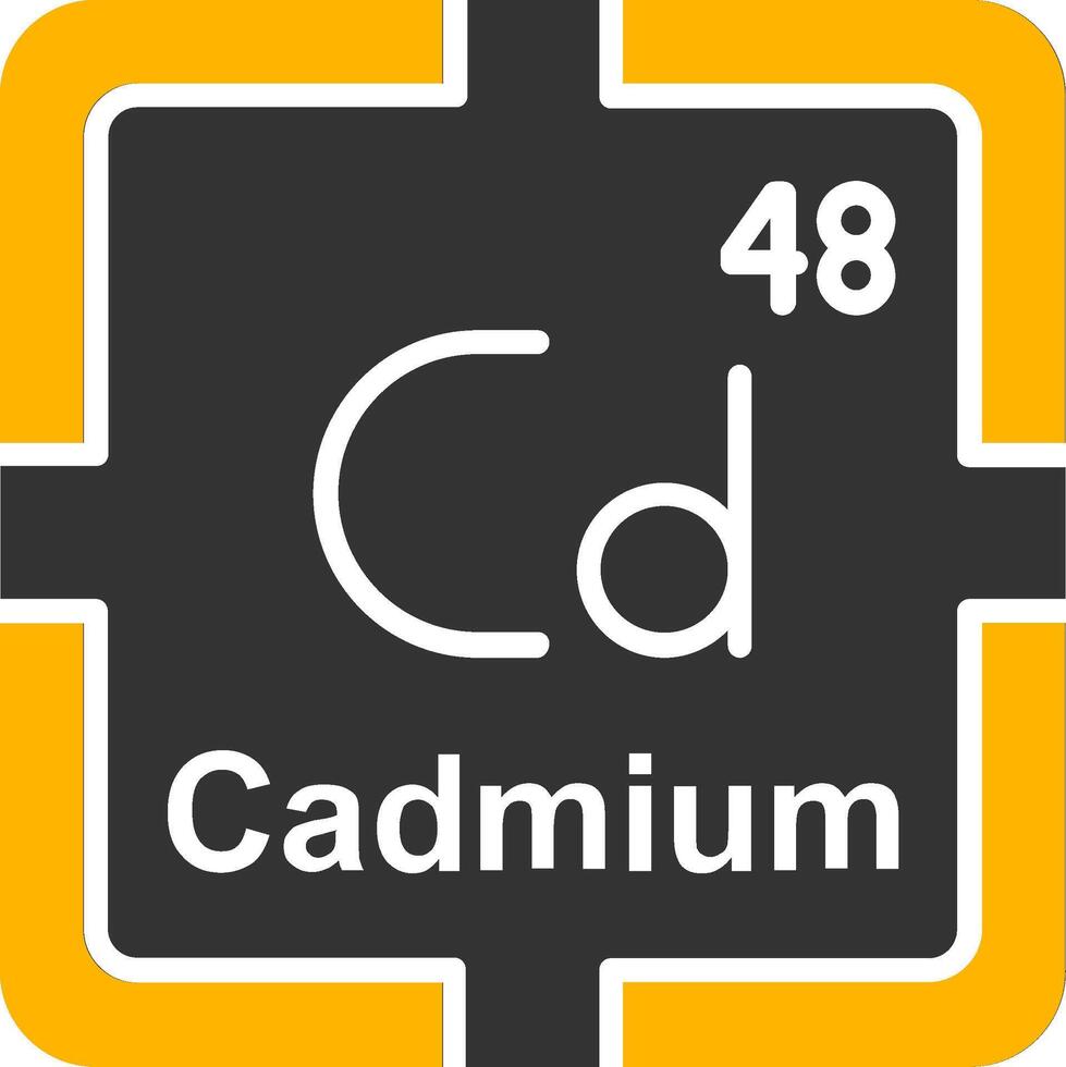 Cadmium Glyph Two Color Icon vector