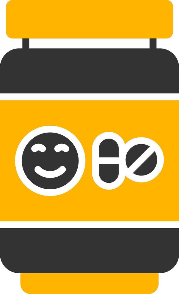 Antidepressant Glyph Two Color Icon vector