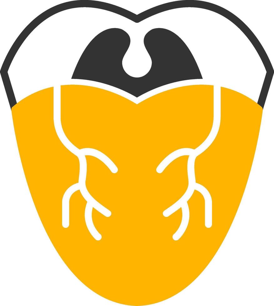 Tongue Glyph Two Color Icon vector