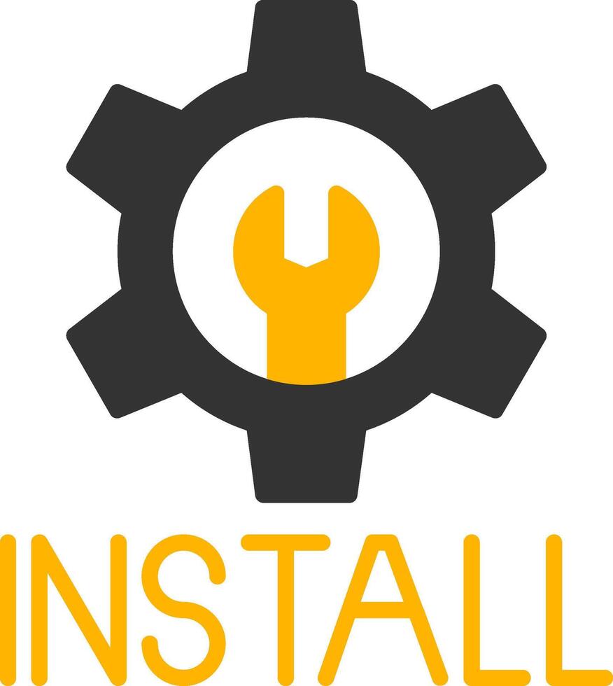 Install Glyph Two Color Icon vector