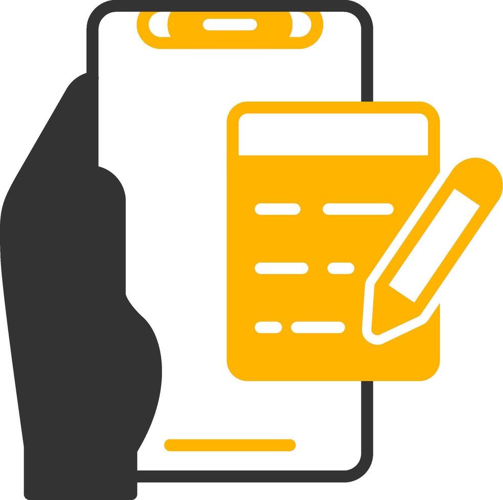 Edit Glyph Two Color Icon vector
