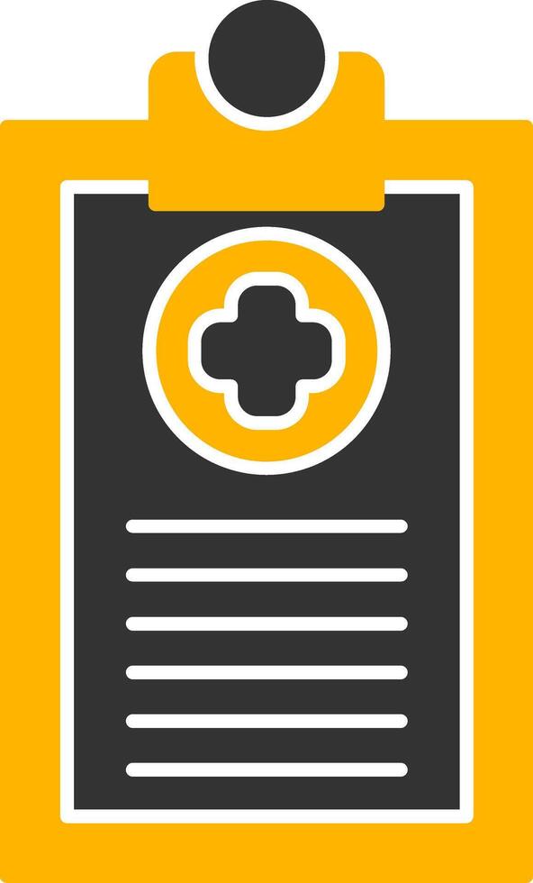 Medical Report Glyph Two Color Icon vector