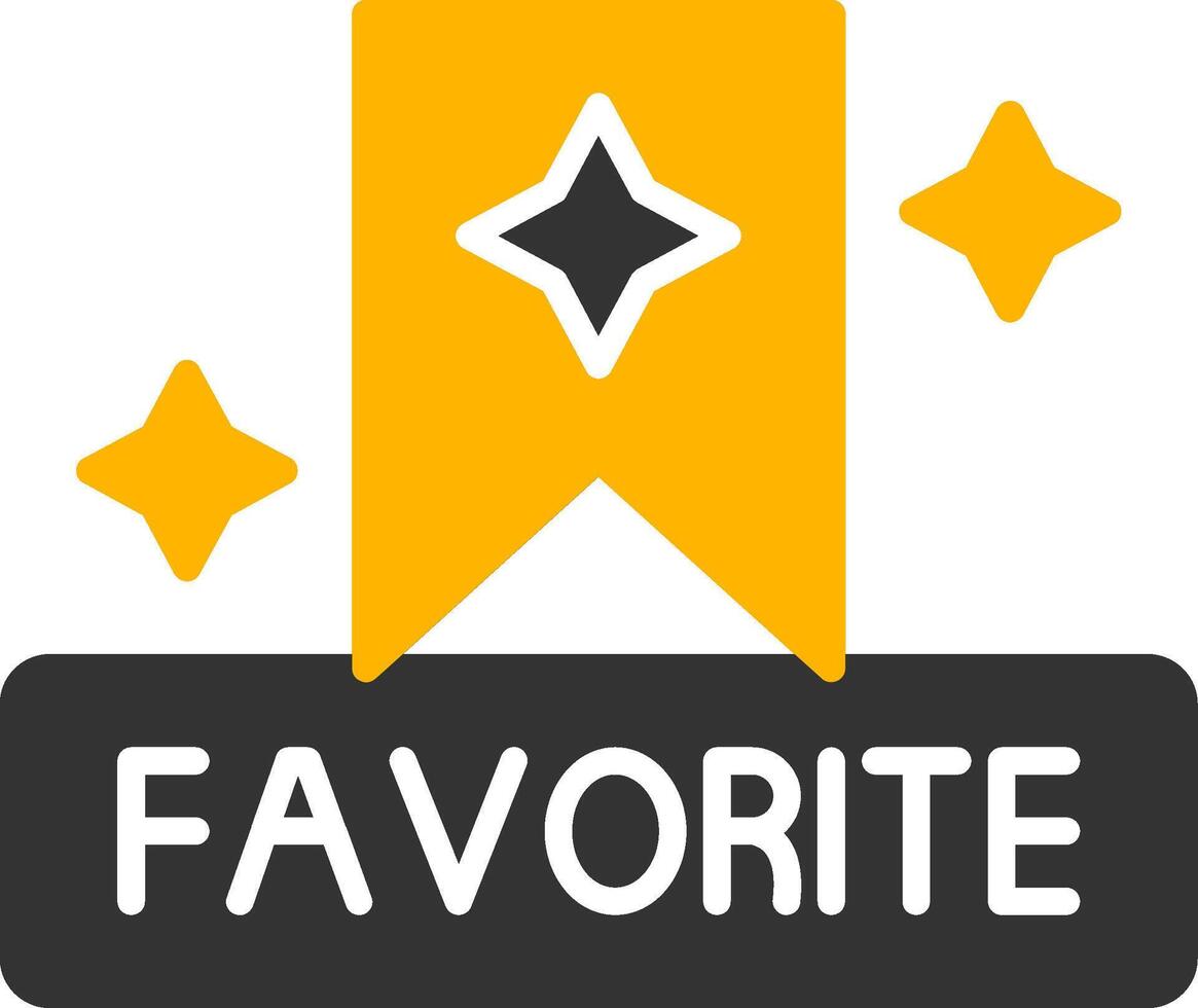 Favorite Glyph Two Color Icon vector