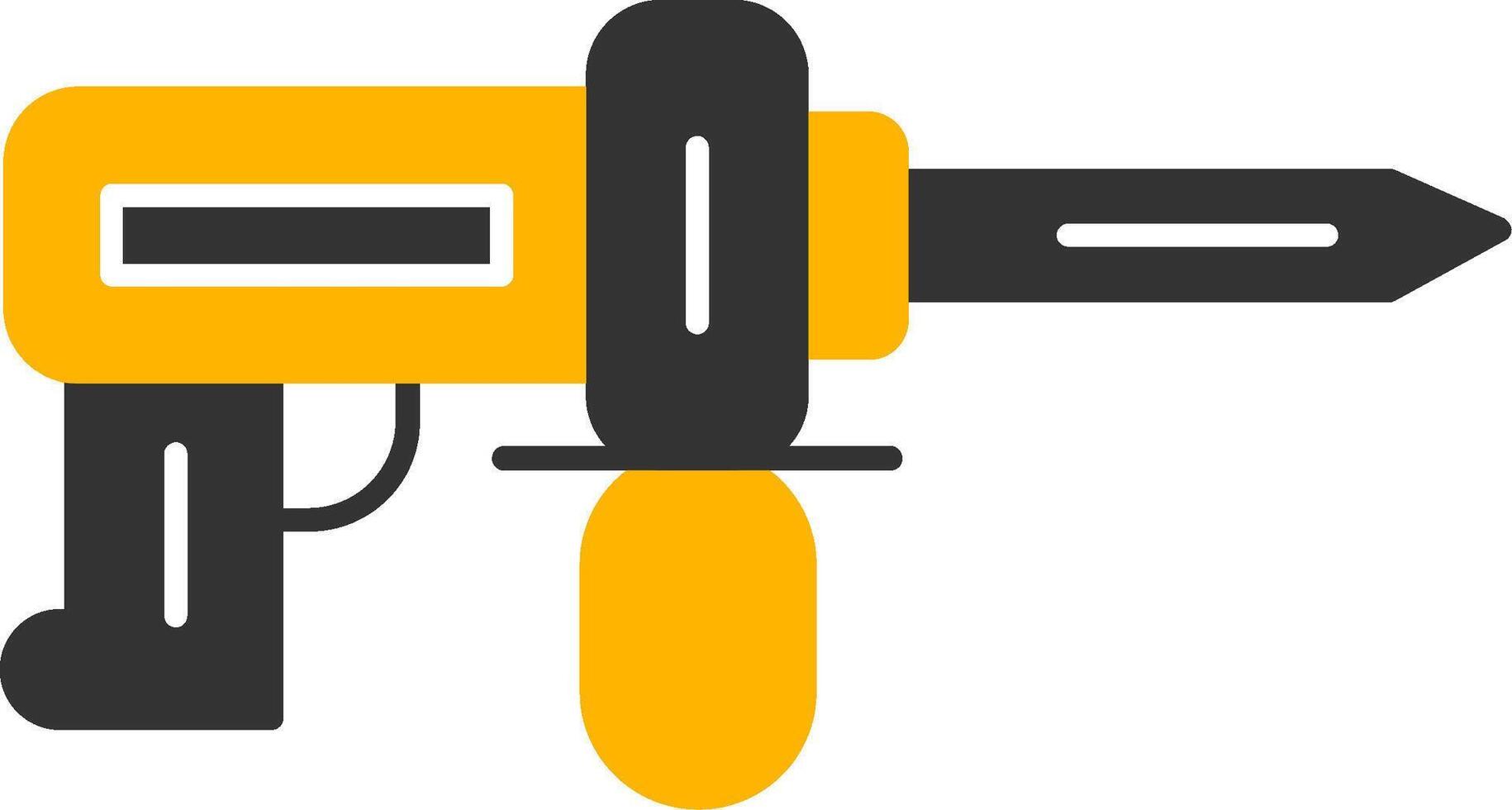 Hammer Drill Glyph Two Color Icon vector