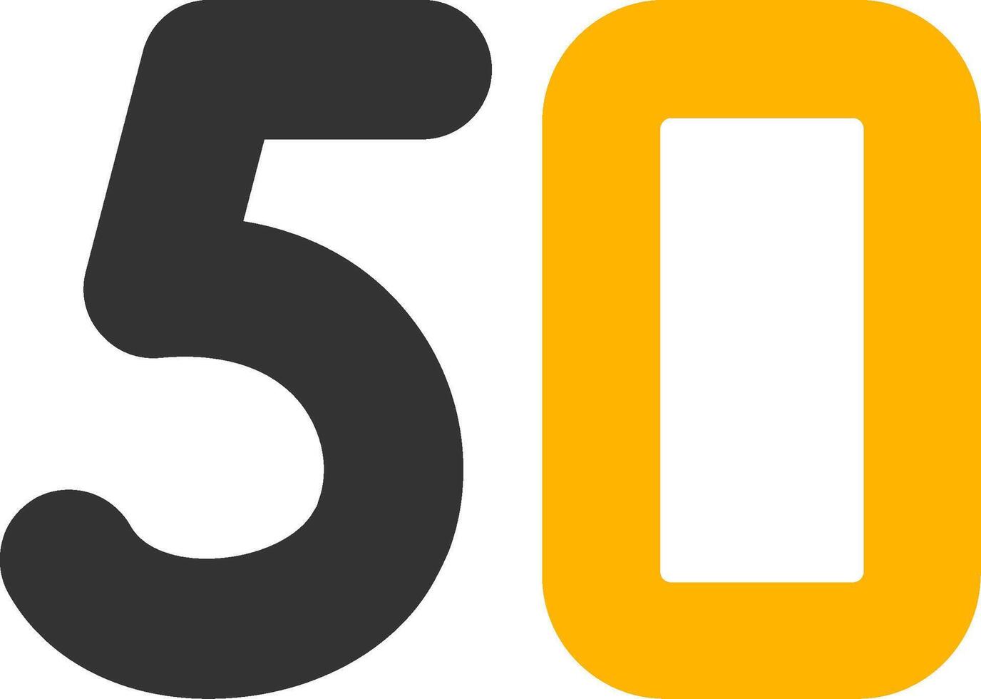 Fifty Glyph Two Color Icon vector