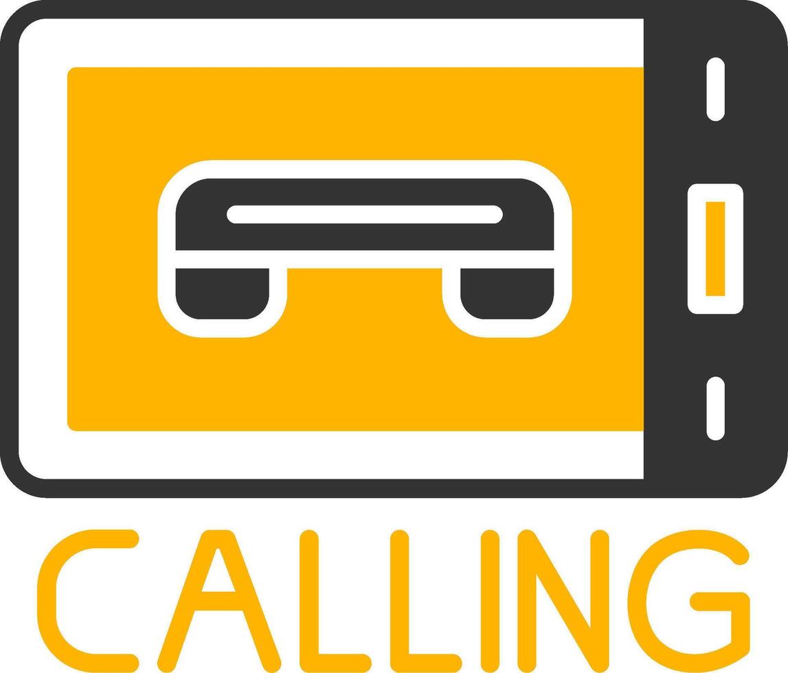 Calling Glyph Two Color Icon vector