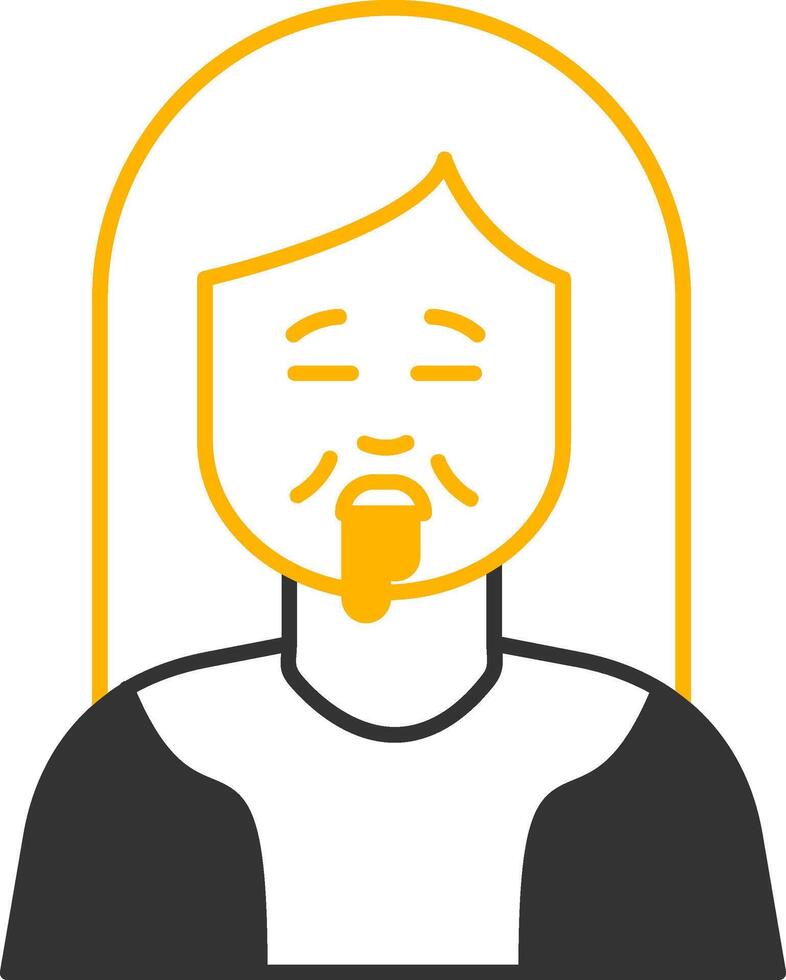 Drolling Glyph Two Color Icon vector
