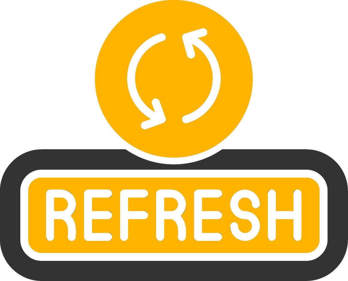 Refresh Glyph Two Color Icon vector
