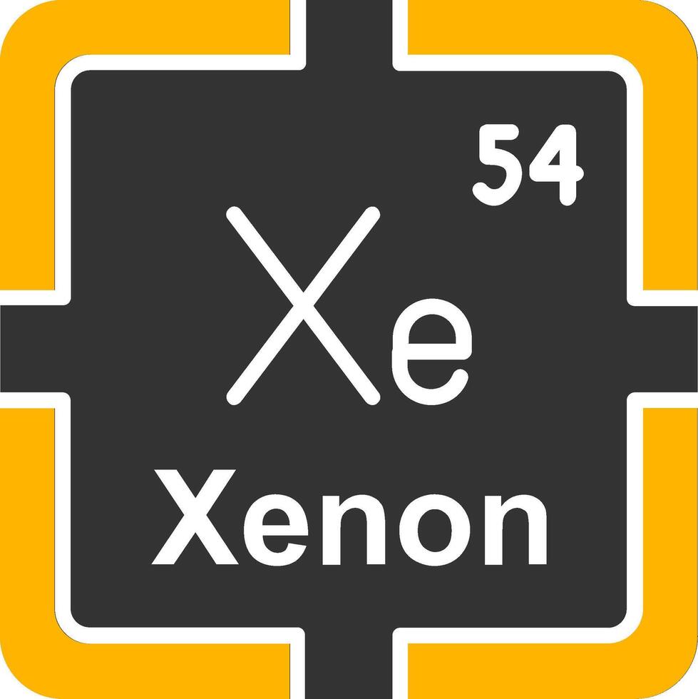 Xenon Glyph Two Color Icon vector