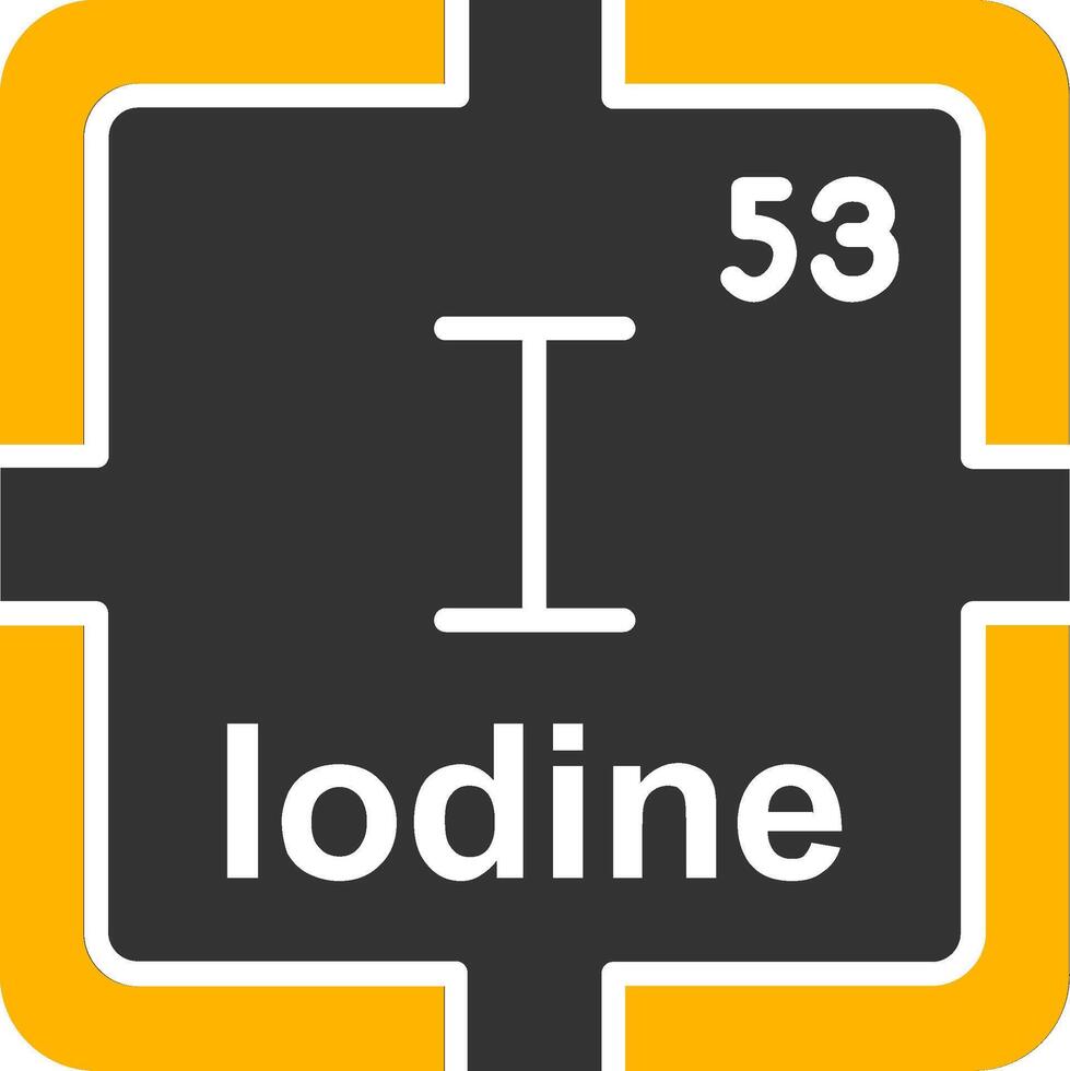 Iodine Glyph Two Color Icon vector