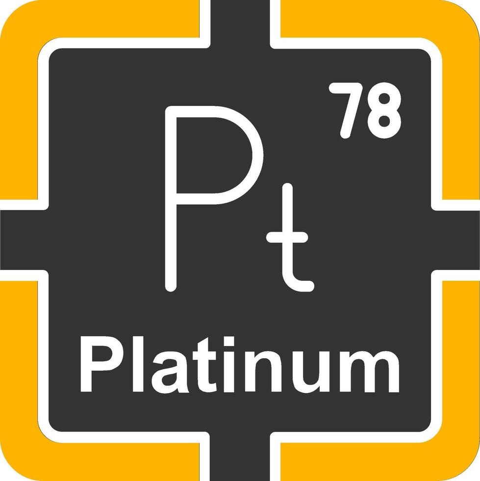Platinum Glyph Two Color Icon vector