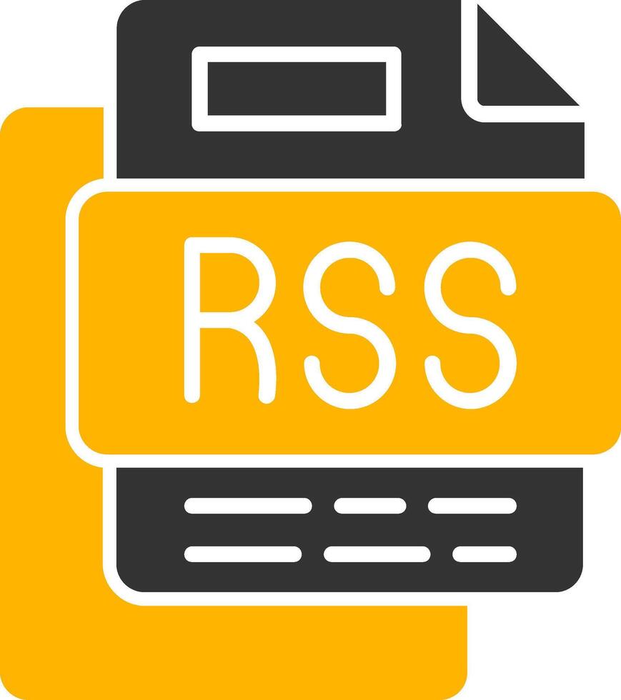 Rss File Glyph Two Color Icon vector