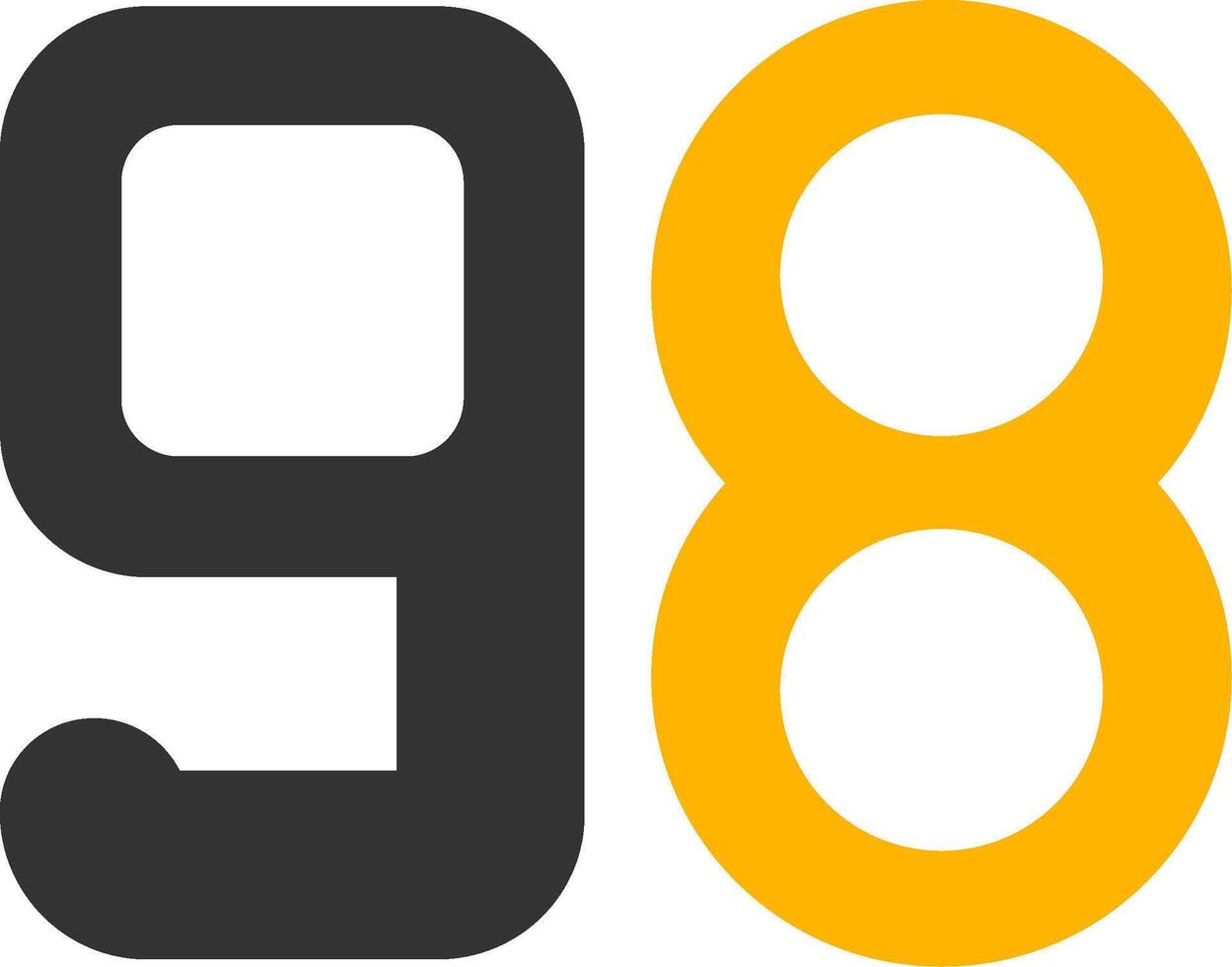 Ninety eight Glyph Two Color Icon vector