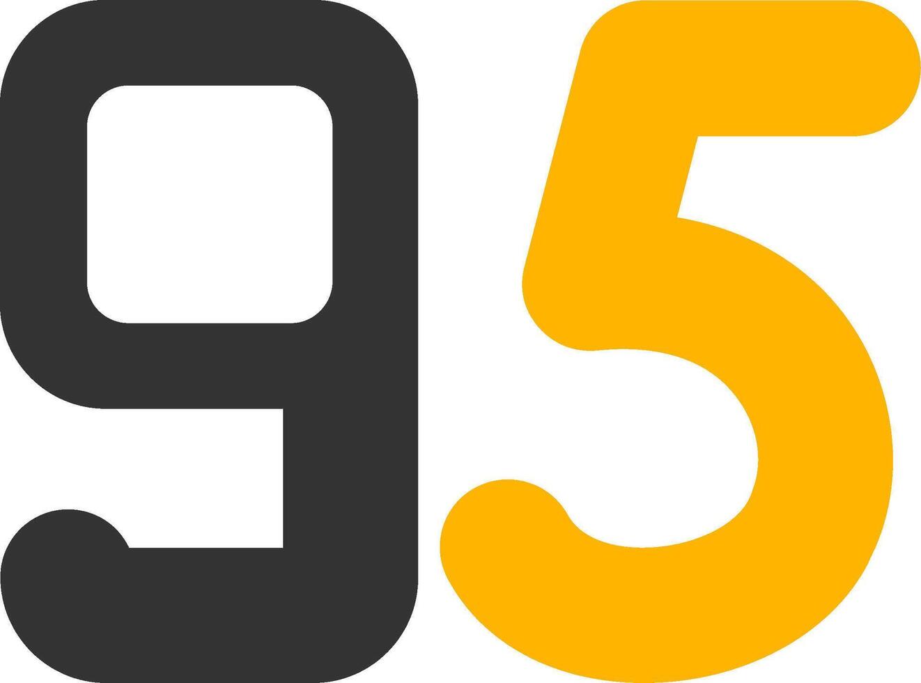 Ninety five Glyph Two Color Icon vector