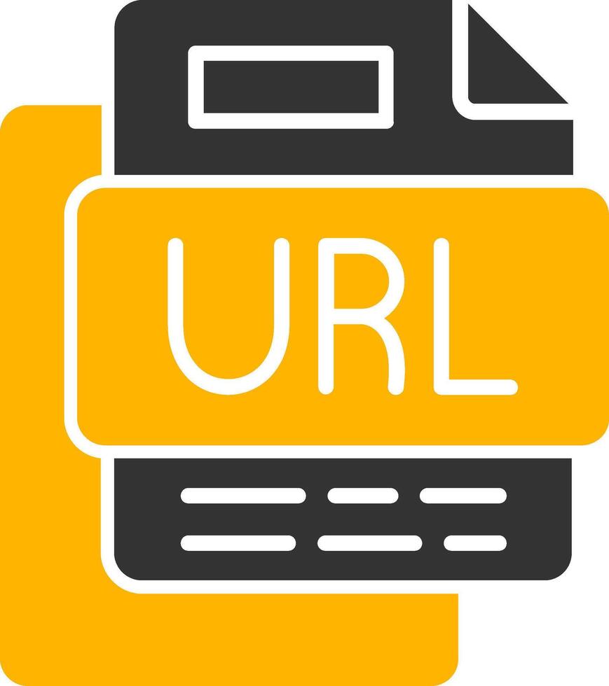 Url File Glyph Two Color Icon vector