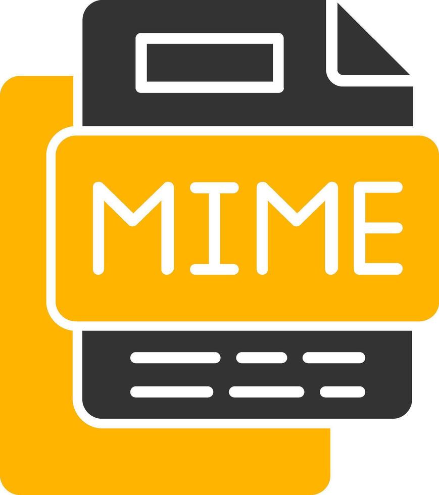 Mime File Glyph Two Color Icon vector