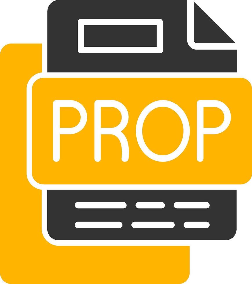 Prop File Glyph Two Color Icon vector