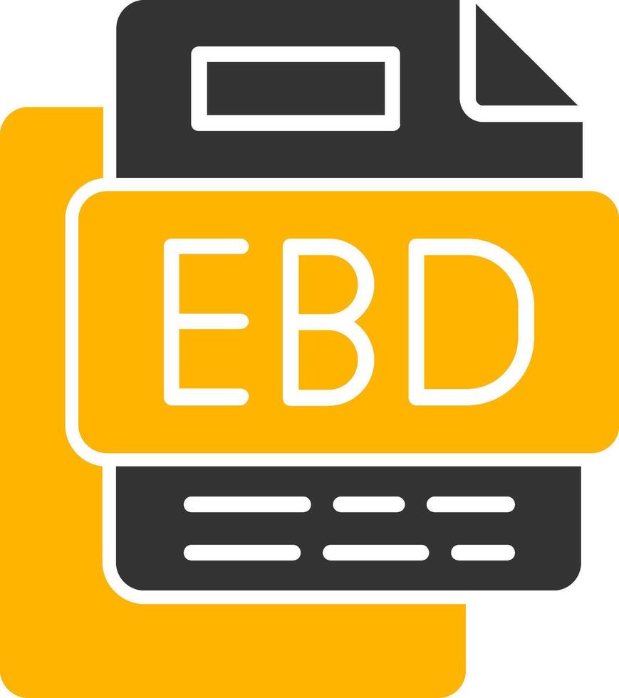 EBD File Glyph Two Color Icon vector