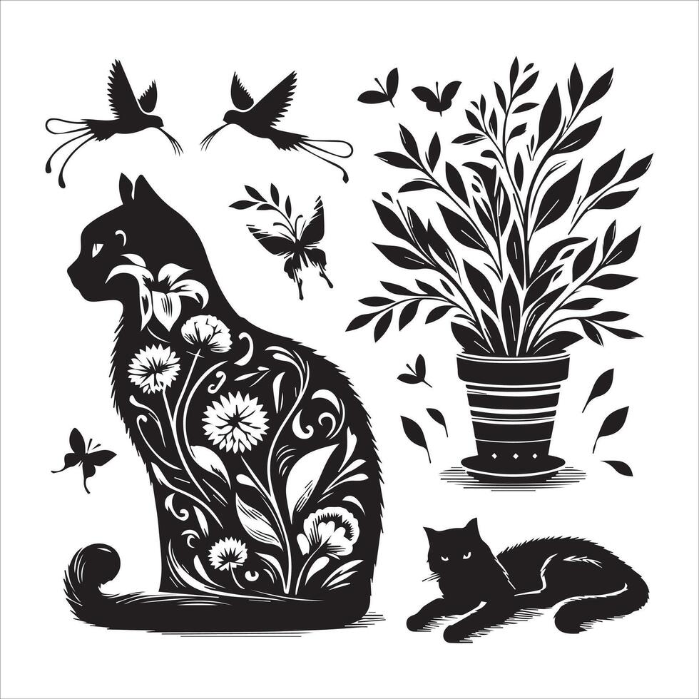 Dog pet silhouette vactor pet lovers digital design black design eps download vector