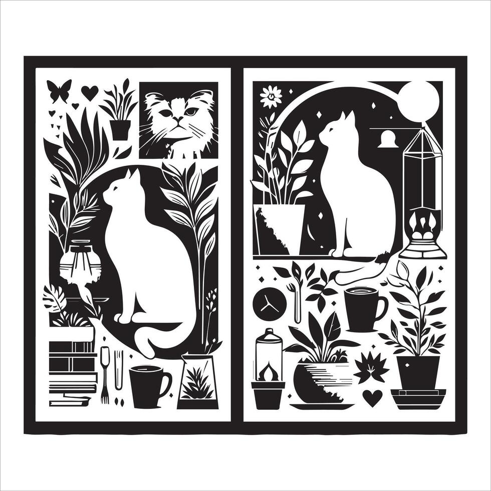Dog pet silhouette vactor pet lovers digital design black design eps download vector