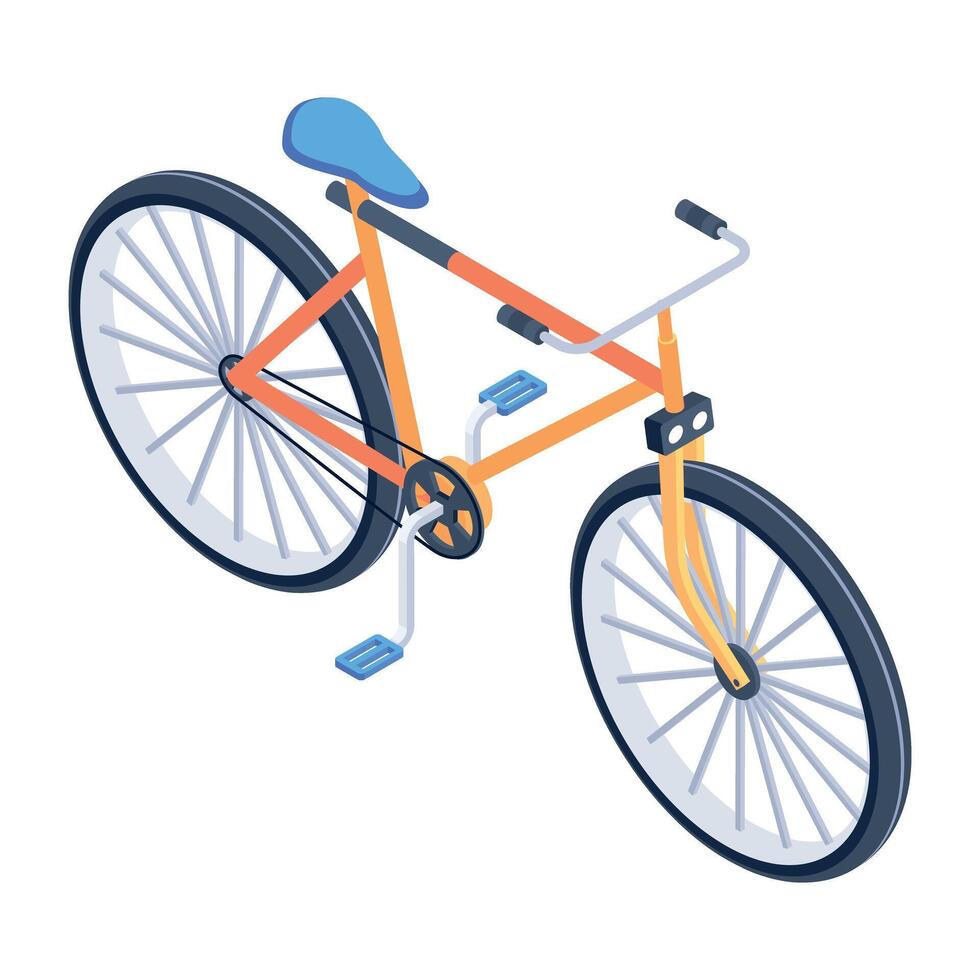 Premium isometric icon of city cycle vector