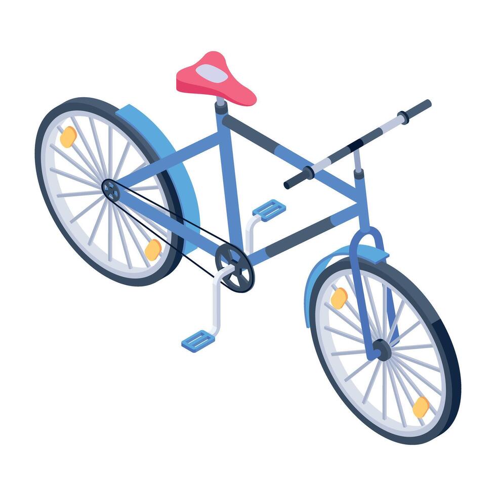 Check this isometric icon of pushbike vector