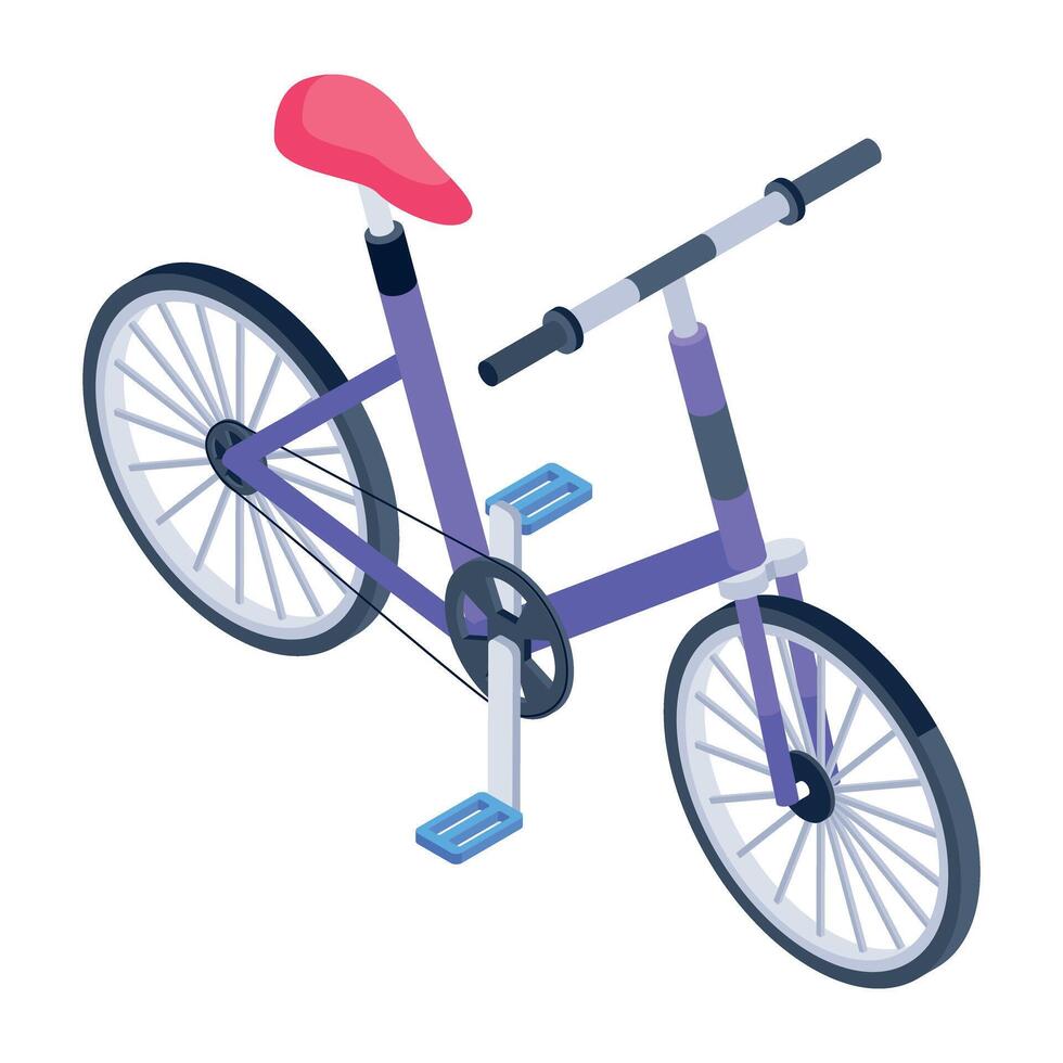 Well-crafted isometric icon of cyclocross bike vector