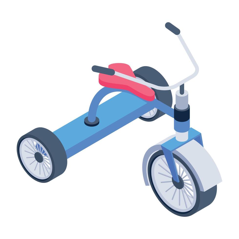 Get a glimpse of baby bike isometric icon vector