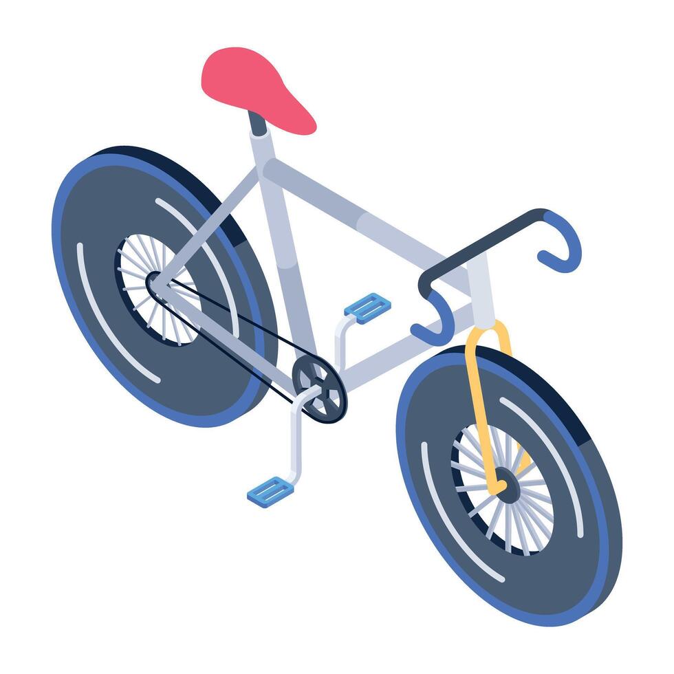 Premium isometric icon of racing cycle vector