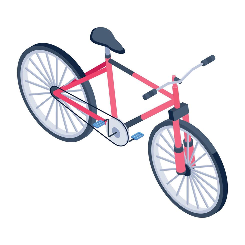 Get isometric icon of city cycle vector