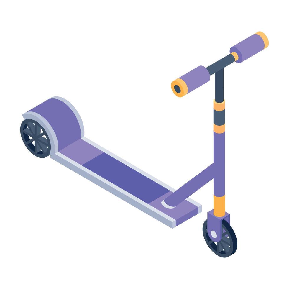 Trendy isometric icon of mini scooter vector