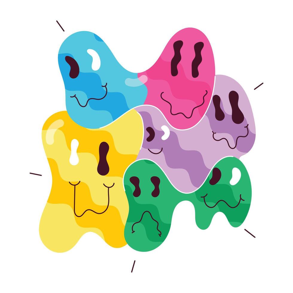 WebA cartoon style mascot of melty faces vector