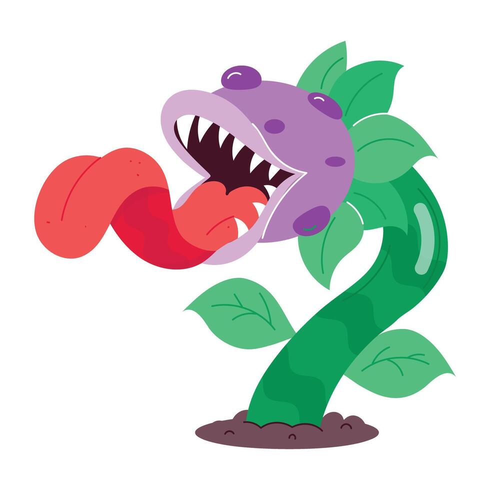 WebA graffiti street art of spooky halloween plant vector