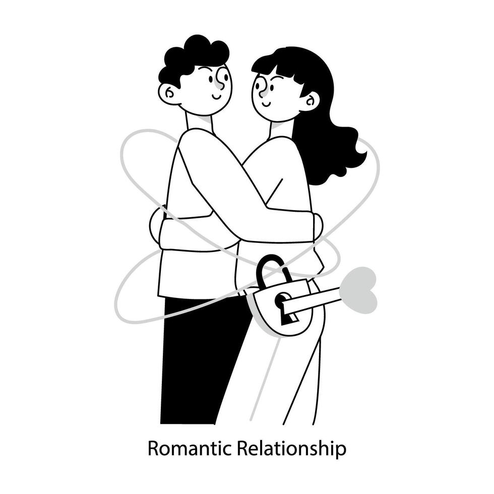 WebA doodle mini illustration of romantic relationship vector