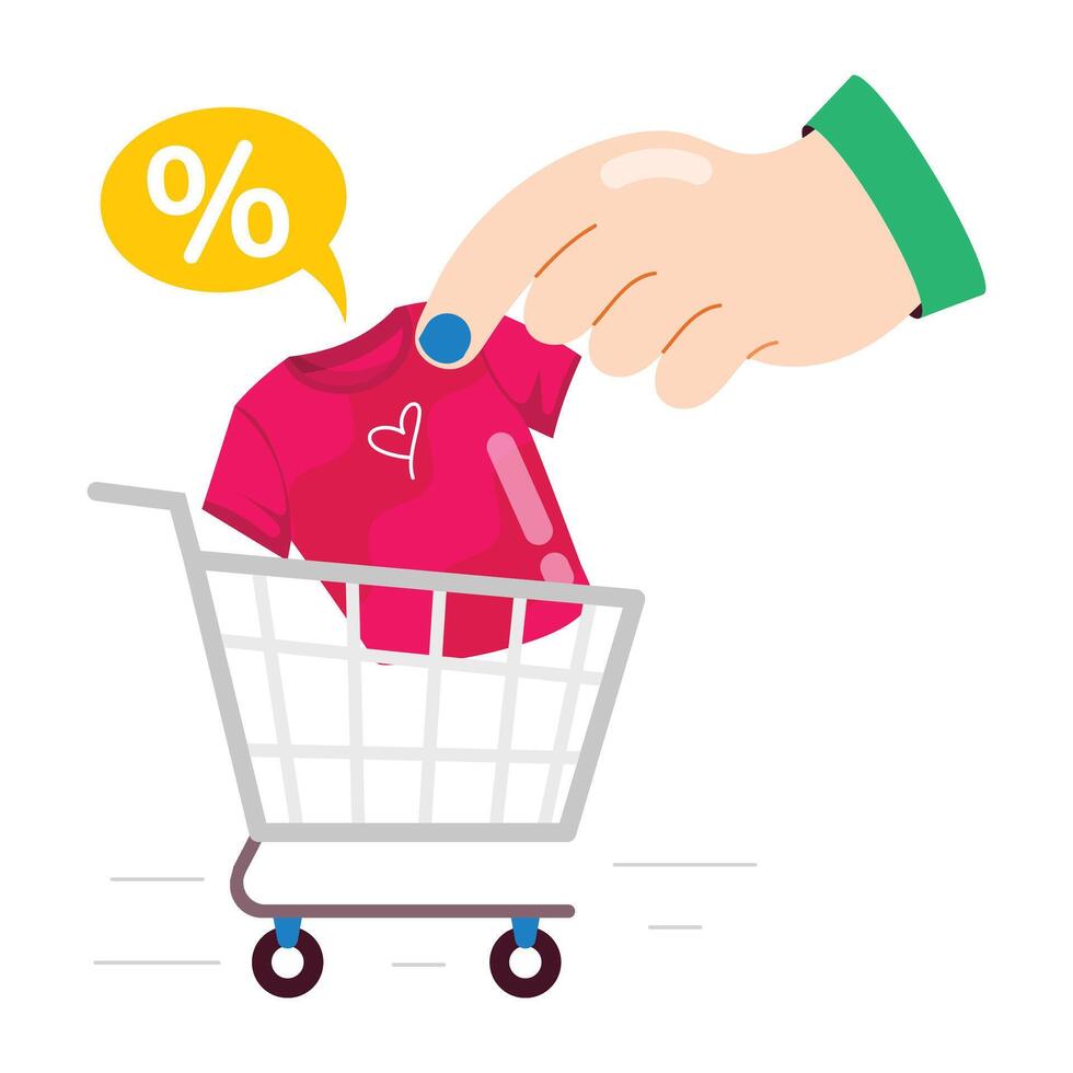 WebA flat sticker of clothing discount vector