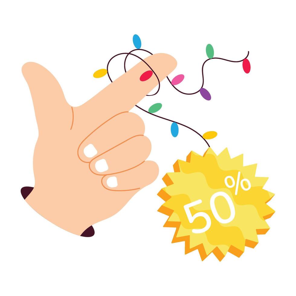 WebA flat style sticker of flash sale vector