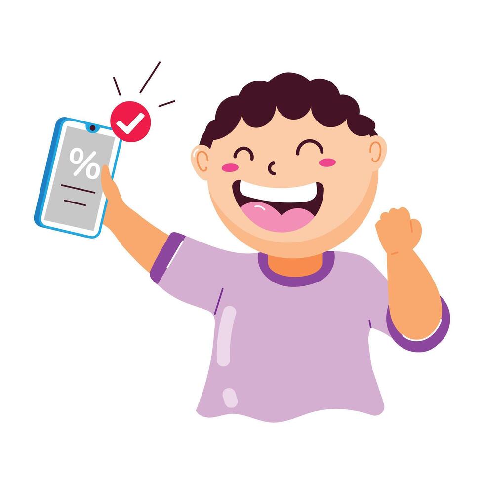 WebA flat sticker of customer discount vector