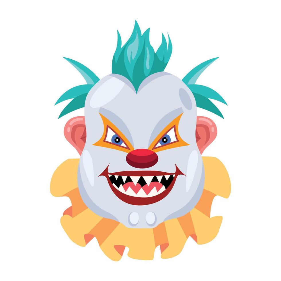Basic RGA flat style mascot of smiling clown B vector