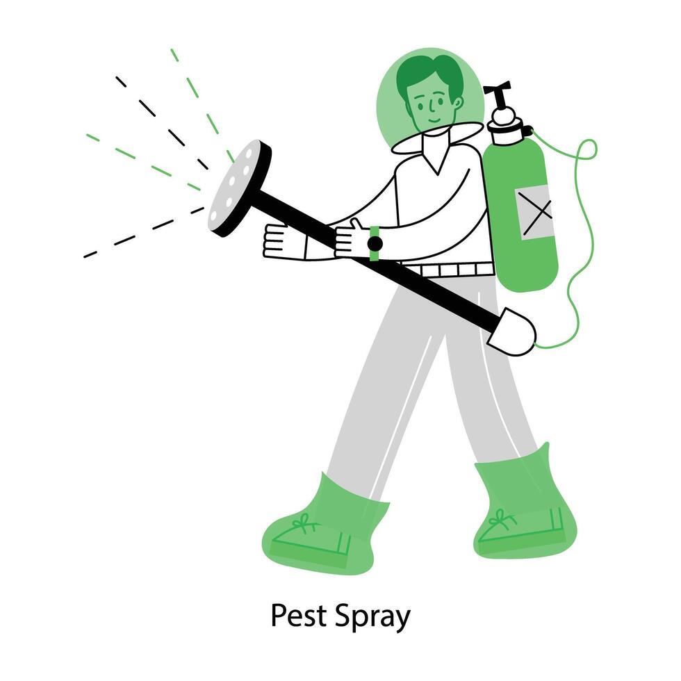 WebA handy line style mini illustration of pest spray vector