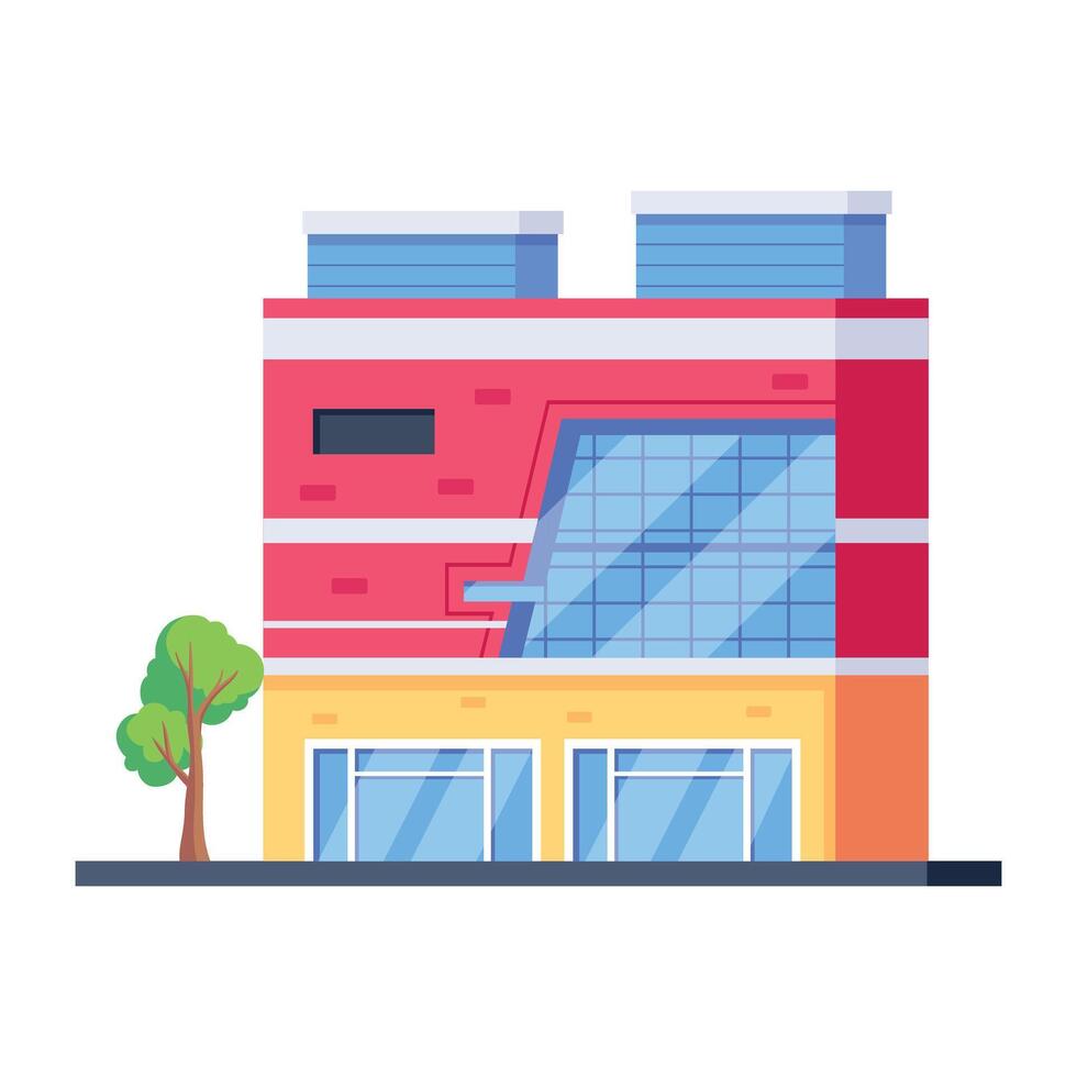 WebHandy isometric icon of a shopping plaza vector