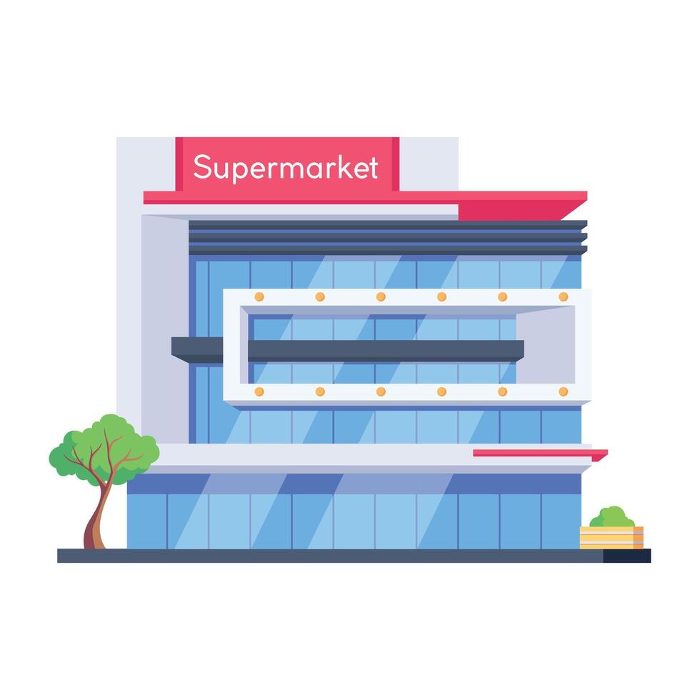 WebTrendy isometric icon of a supermarket vector