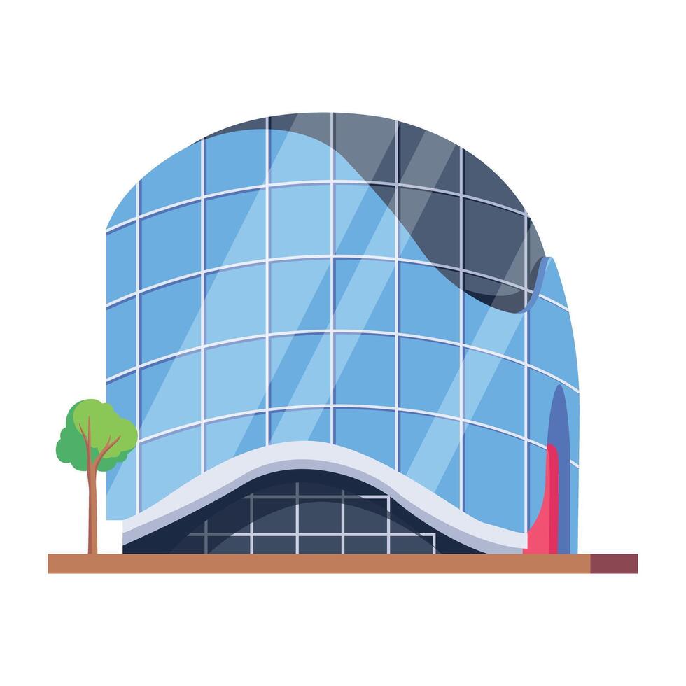 WebEditable isometric icon of shopping emporium vector