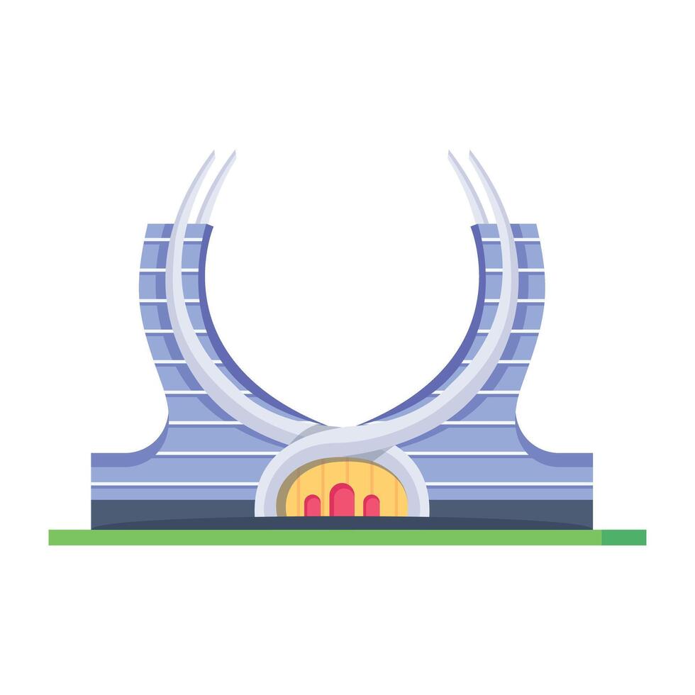 WebEditable isometric icon of modern mall building vector