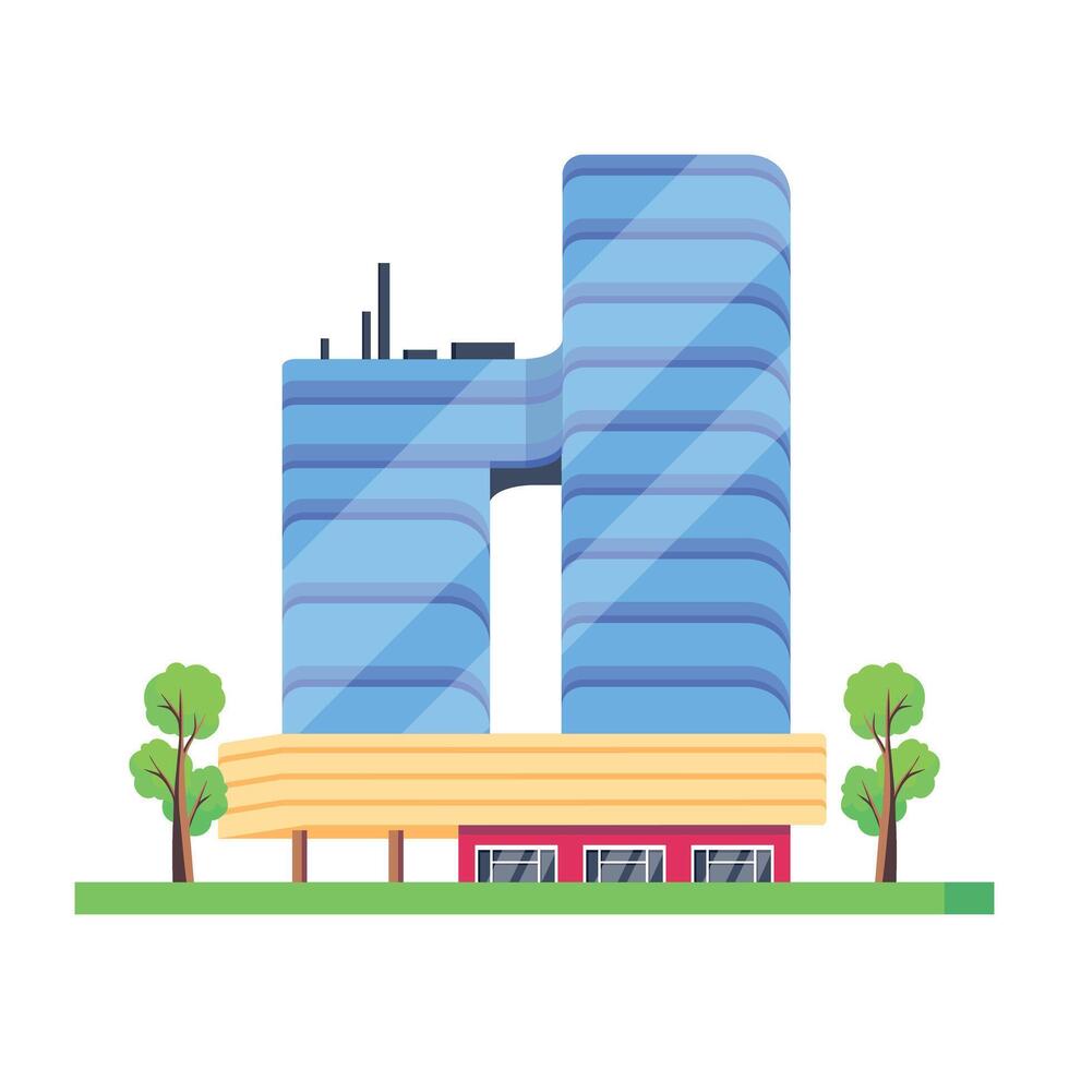 WebLatest isometric icon of a mall building vector