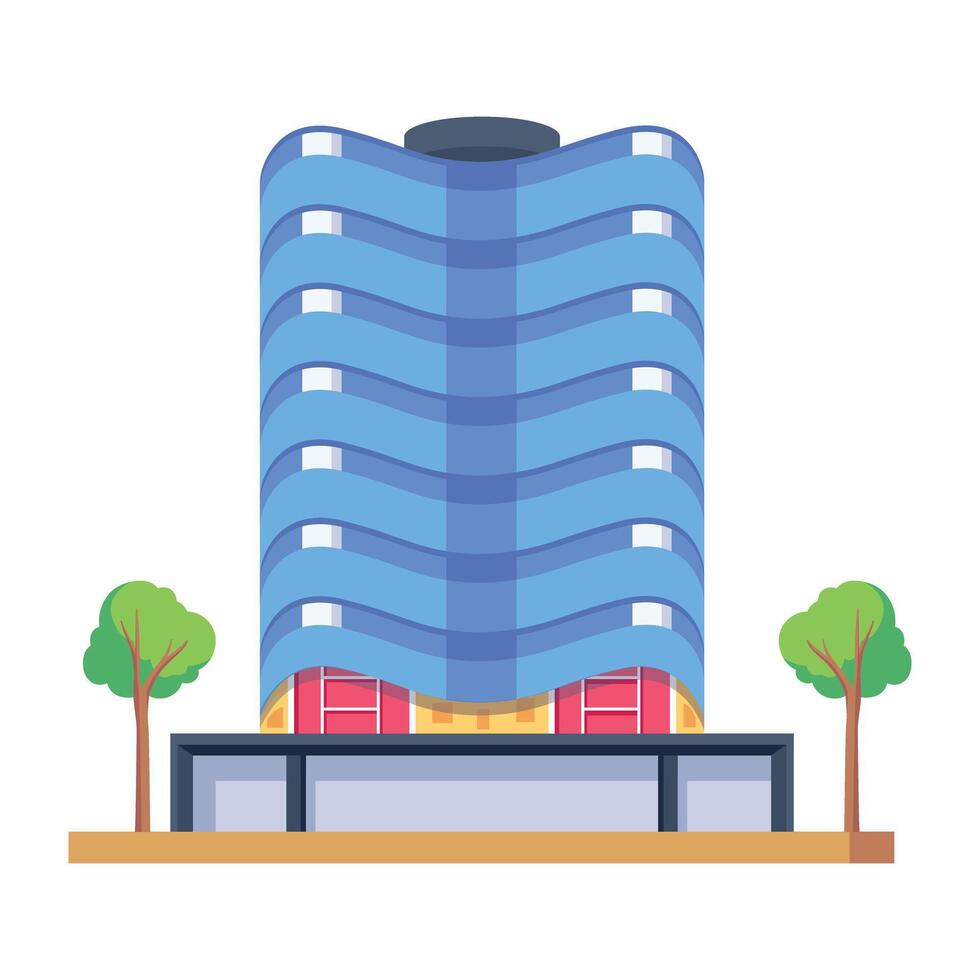 WebGrab this isometric icon of a plaza building vector